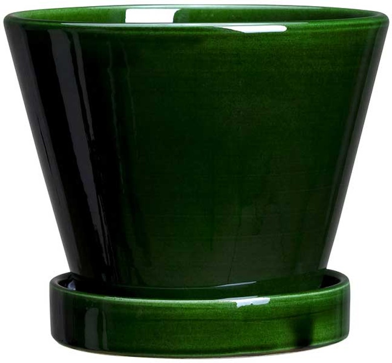 Julie Krukke Med Tallerken Emerald Green, 17 cm