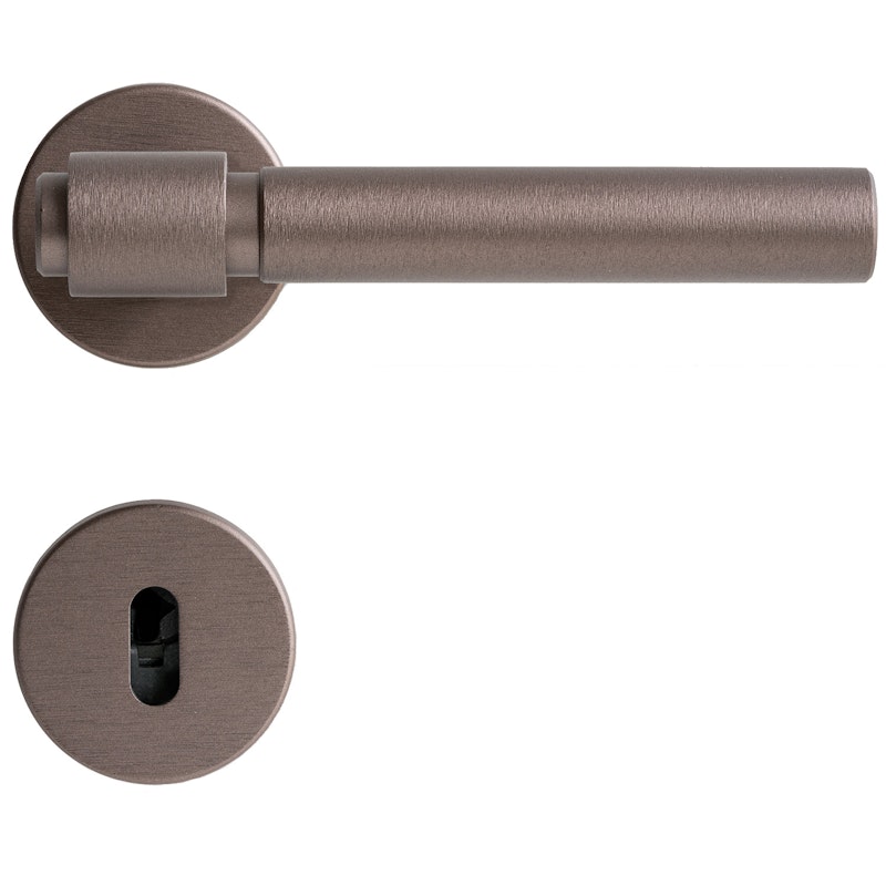 Helix 200 Plain Door Handle, Dark Bronze