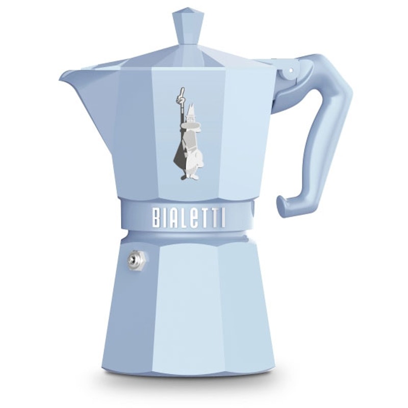 Moka Exclusive Kaffetrakter 6 Kopper, Lyseblå