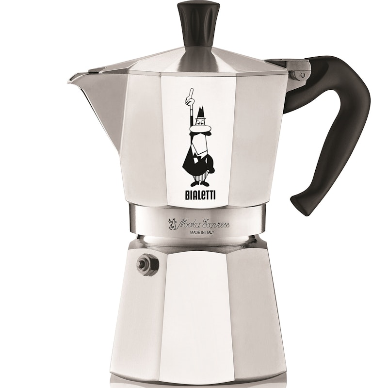 Moka Express Kaffetrakter Aluminium, 6 Kopper