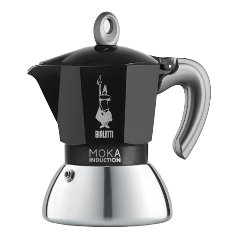 Moka Induction Kaffetrakter Sort, 2 Kopper