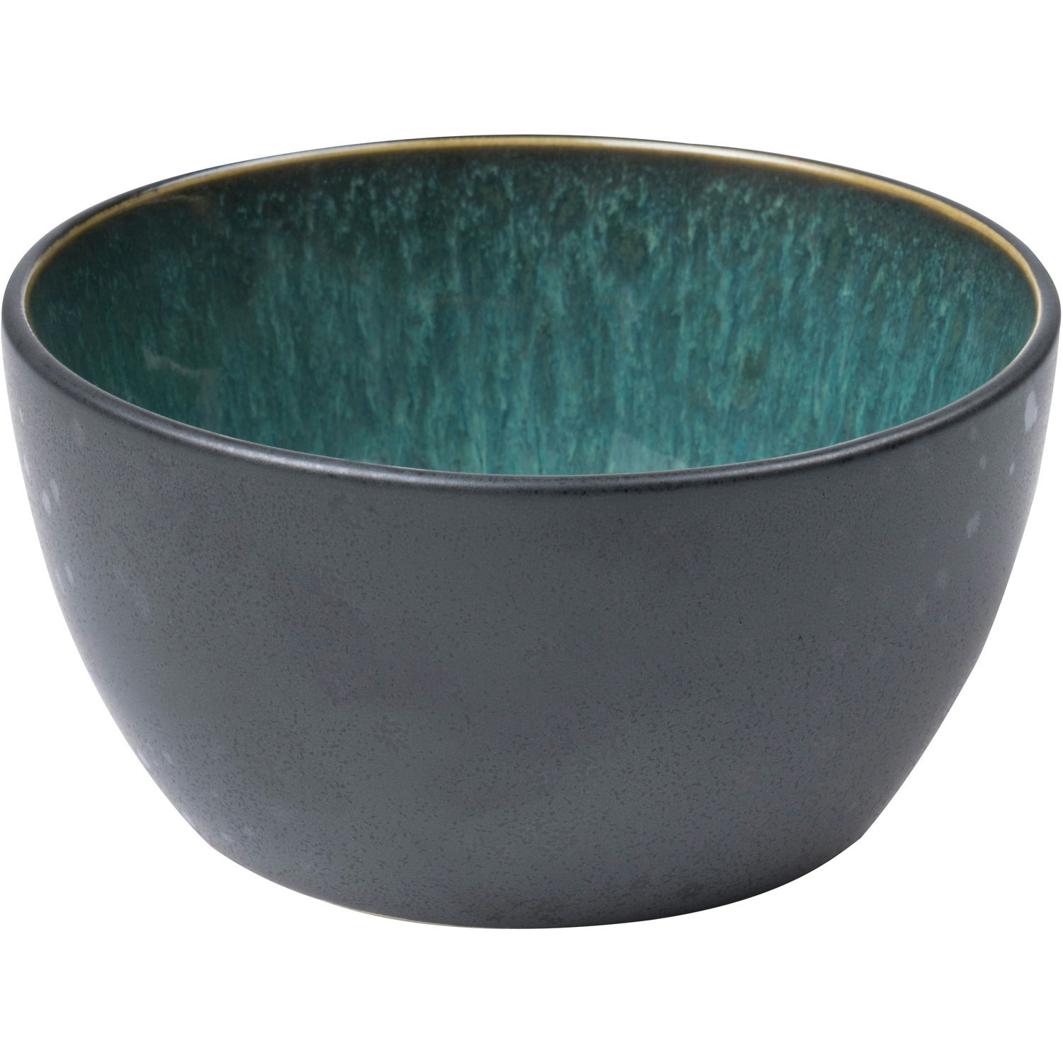 Bitz  Sk&aring;l 14 Cm /Gr&oslash;nn -  Serveringssk&aring;ler Stengods Sort - 821371