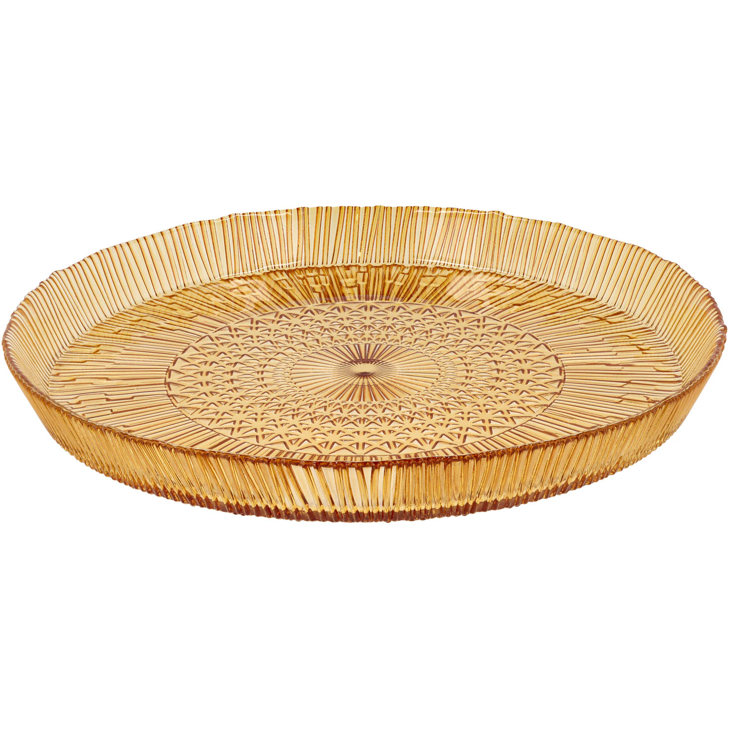 Bitz Kusintha Serveringsfat 30 Cm  -  Serveringsfat Glass Amber - 30682