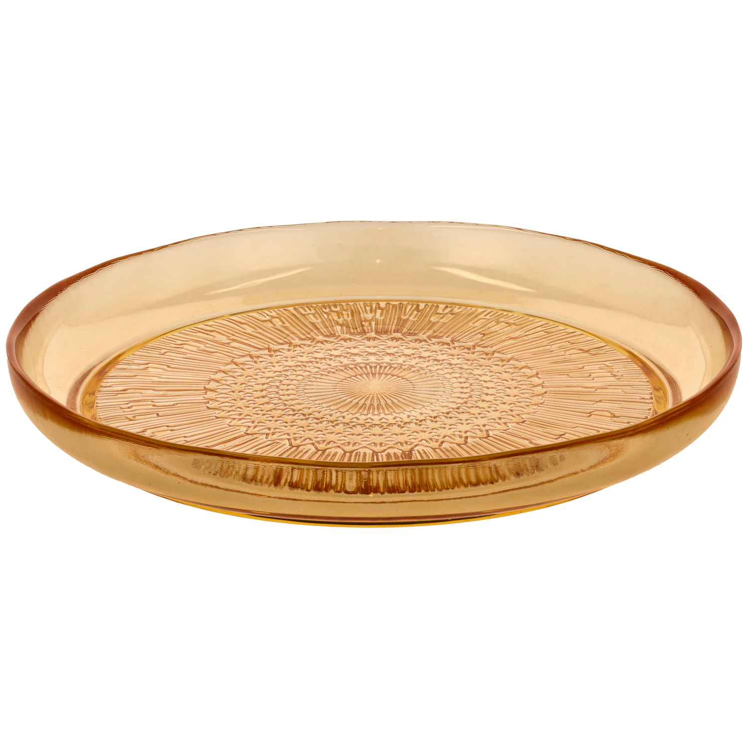 Bitz Kusintha Tallerken 25 Cm  -  Tallerkener Glass Amber - 25978