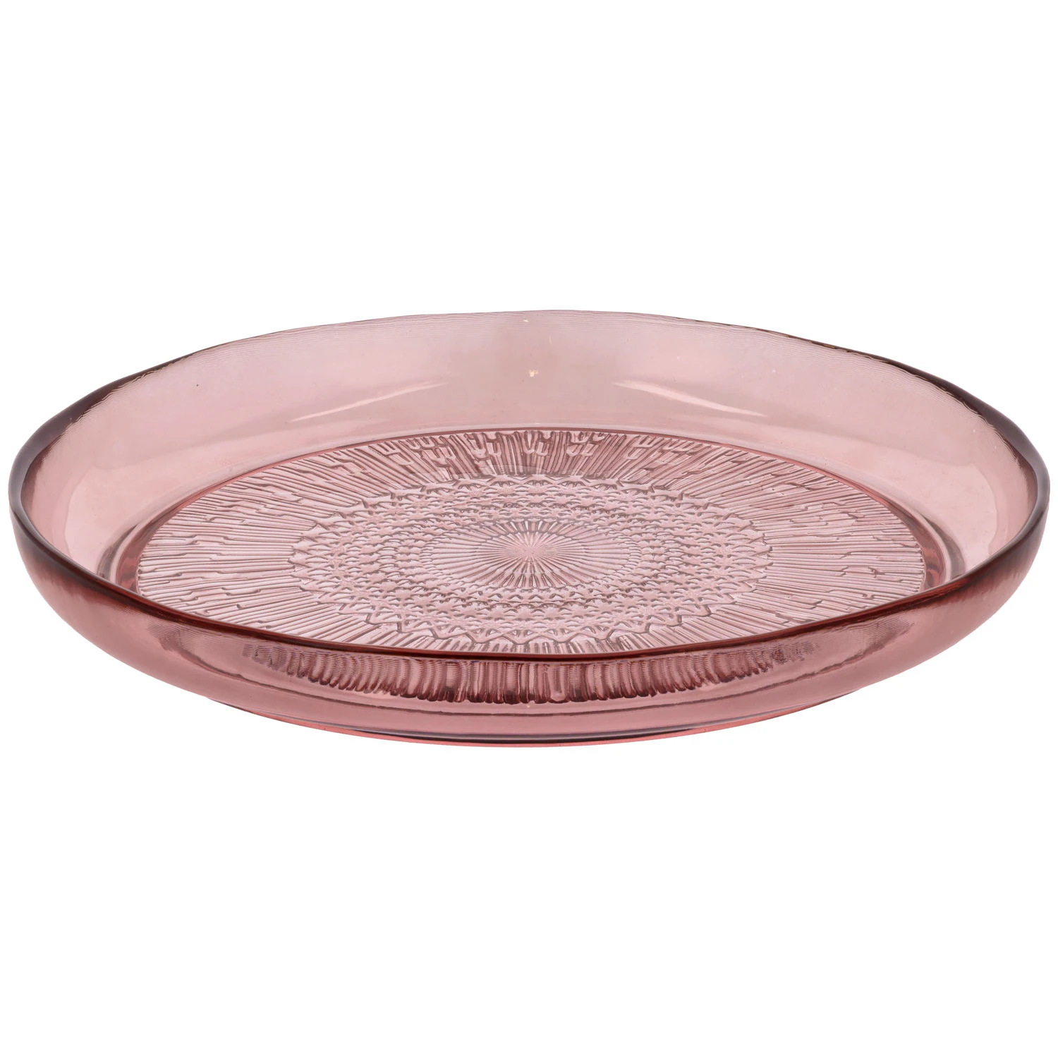 Bitz Kusintha Tallerken 25 Cm  -  Tallerkener Glass Rosa - 25981