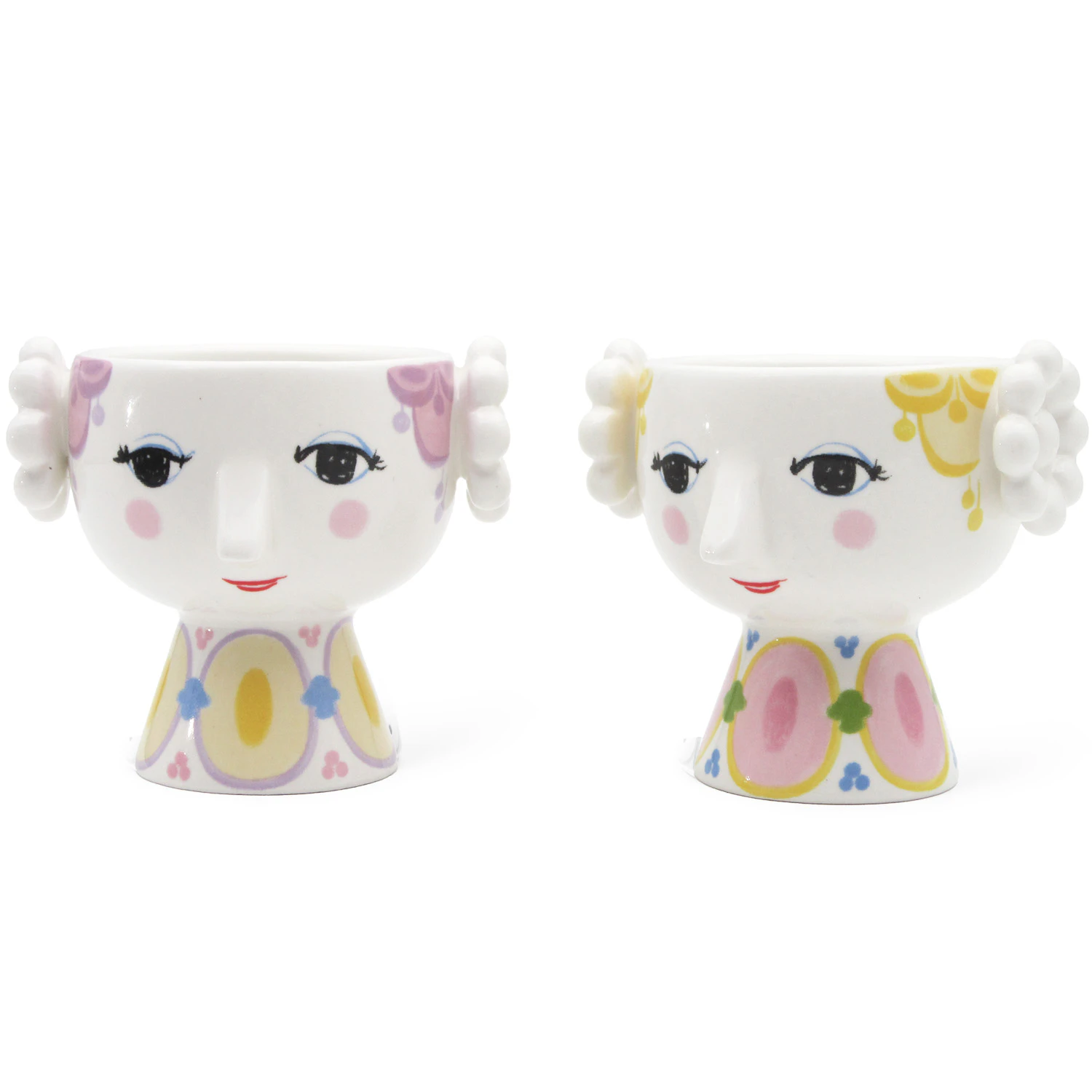 Bj&oslash;rn Wiinblad Eva Lysestake 2-pk /Lavendel -  Lysestaker Keramikk Gul - 56556