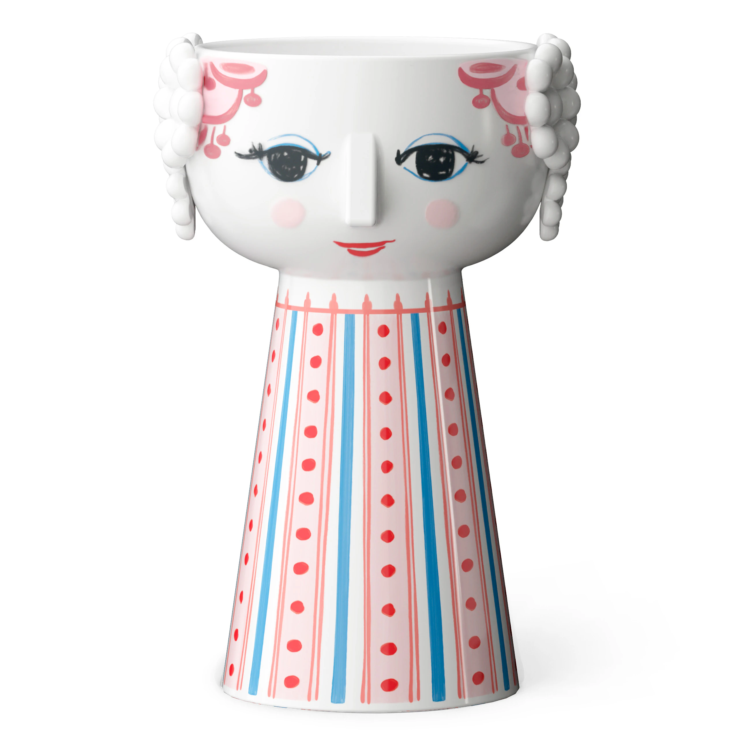 Bj&oslash;rn Wiinblad Eva Lyslykte 14 Cm  -  Lysestaker Keramikk R&oslash;d - 56554