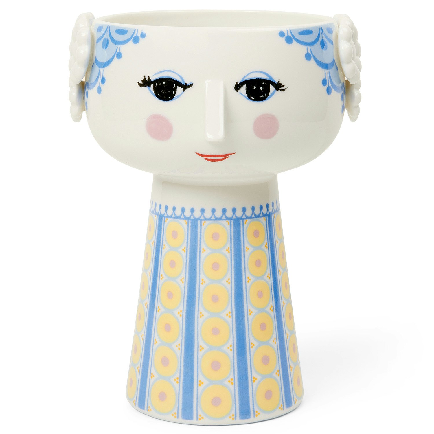 Bj&oslash;rn Wiinblad Eva Vase 18.5 Cm  -  Vaser Porselen Bl&aring; - 56537