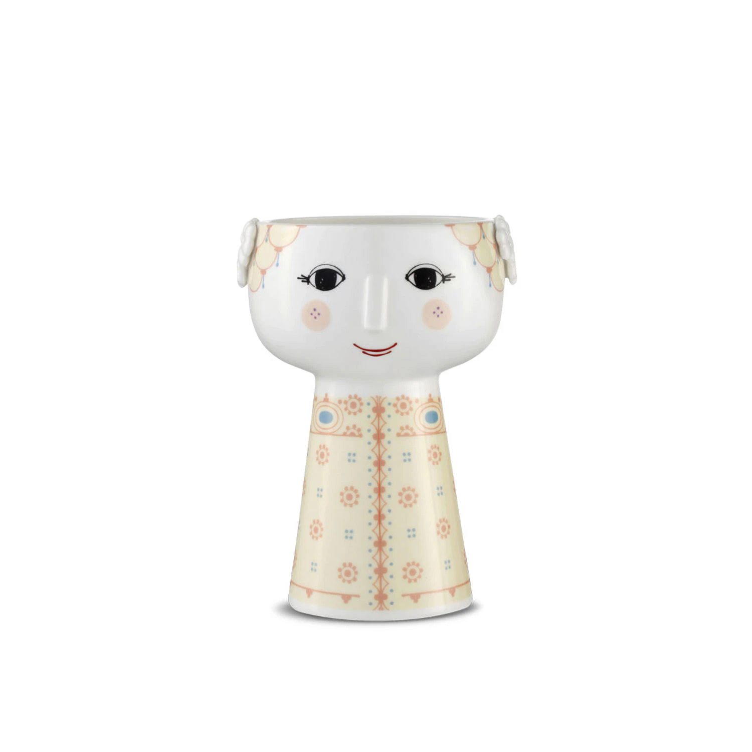 Bj&oslash;rn Wiinblad Eva Vase Soft Yellow &Oslash;10 Cm -  Vaser Porselen Hvit - 56510