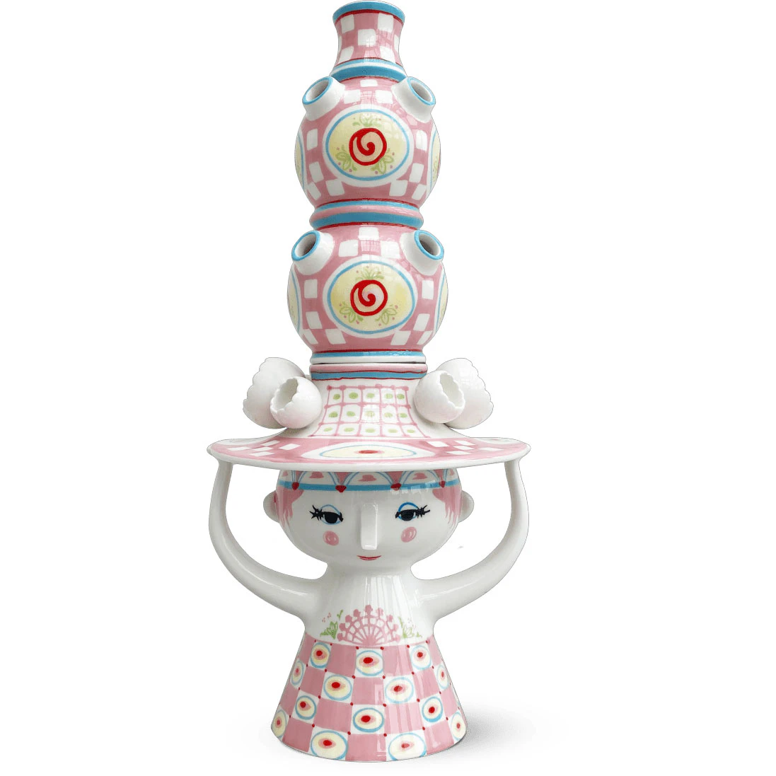 Bj&oslash;rn Wiinblad Lady With Hat Vase 50 Cm  -  Vaser Keramikk Rosa - 56056