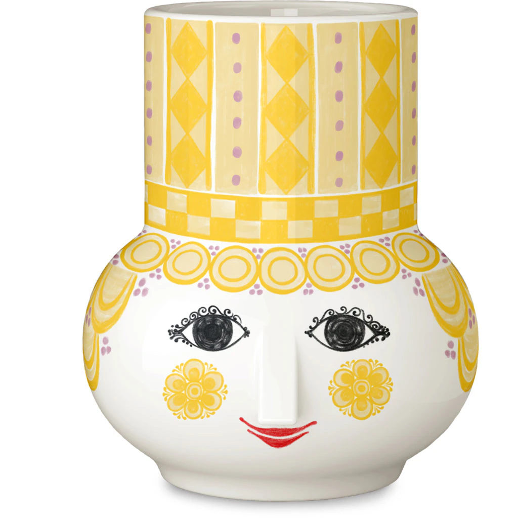 Bj&oslash;rn Wiinblad Olga Lysestake H9 Cm  -  Lysestaker Keramikk Gul - 53114