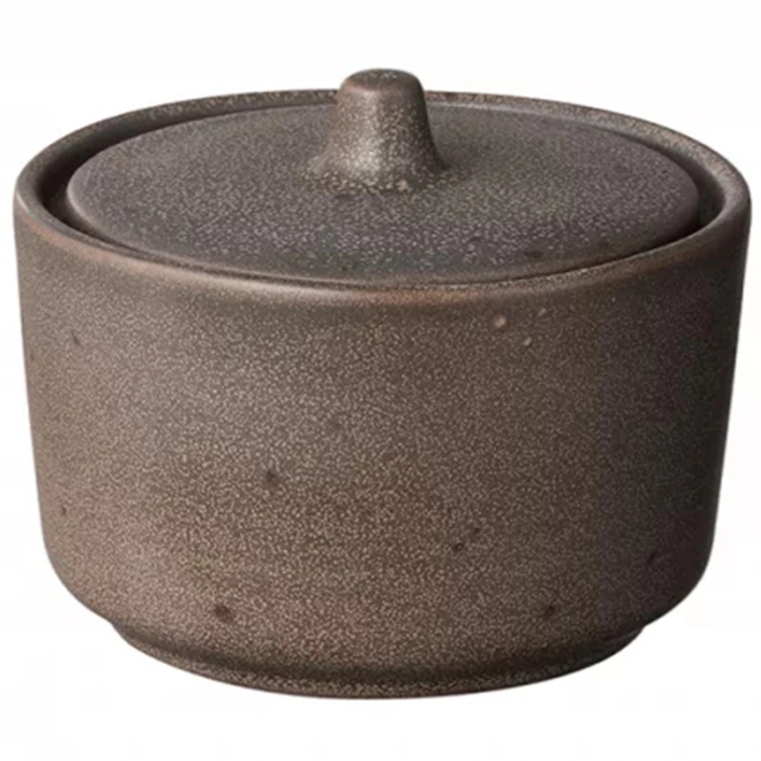 Blomus Kumi Sukkersk&aring;l Med Lokk  -  Sukkersk&aring;ler Keramikk Espresso - 64428