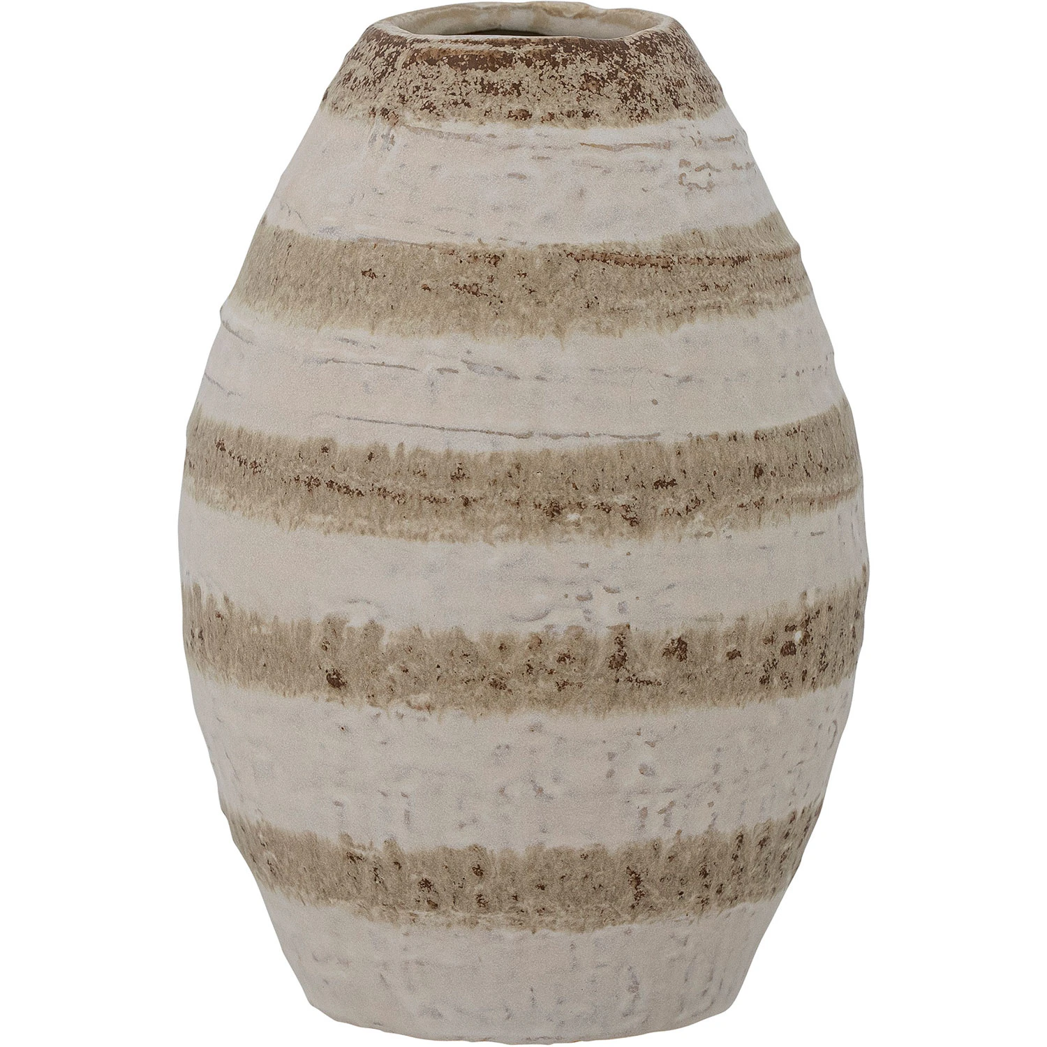 Bloomingville Charlen Vase Stent&oslash;y H17 Cm Naturlig -  Vaser Stengods Hvit - 82055016