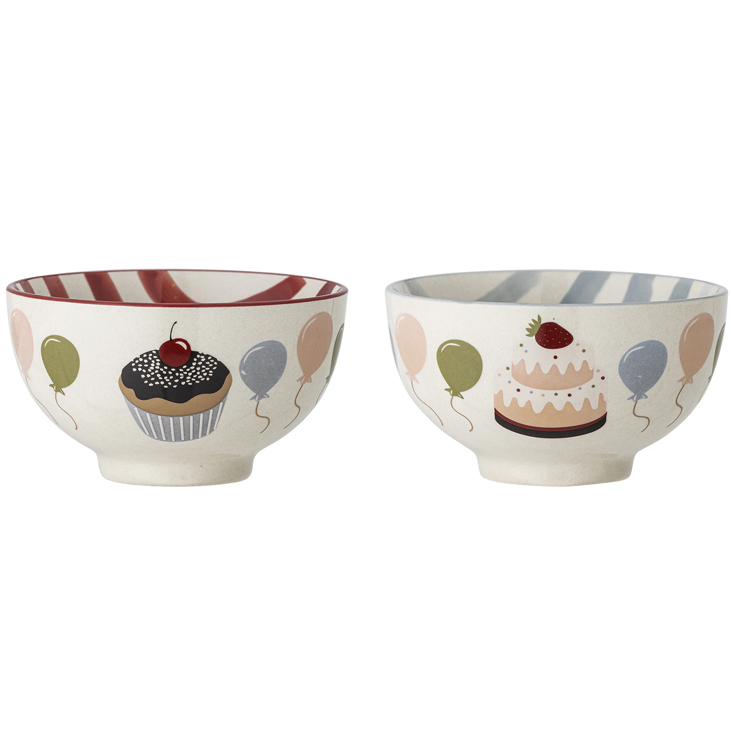 Bloomingville Darby Sk&aring;l 2-pk -  Serveringssk&aring;ler Stengods Bl&aring; - 82062714