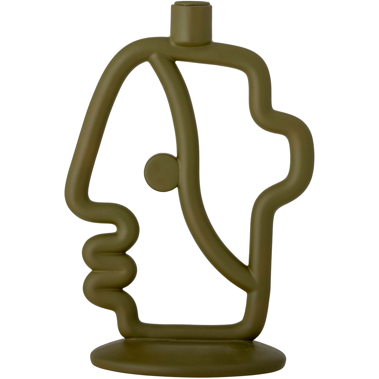 Bloomingville Flavie Lysestake  -  Lyslykter Polyresin Gr&oslash;nn - 82053013