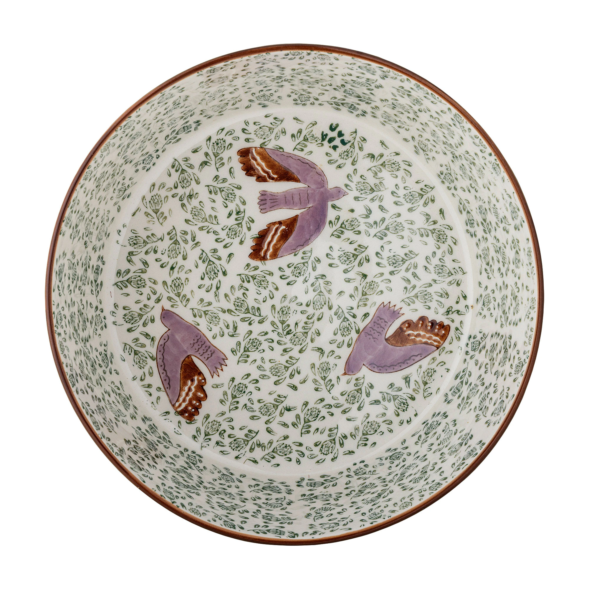 Bloomingville Hezha Bowl Green -  Serveringssk&aring;ler Stengods Gr&oslash;nn - 82072767