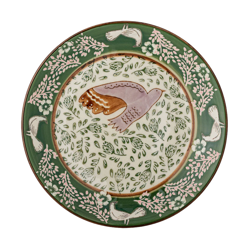 Hezha Side Plate, Green