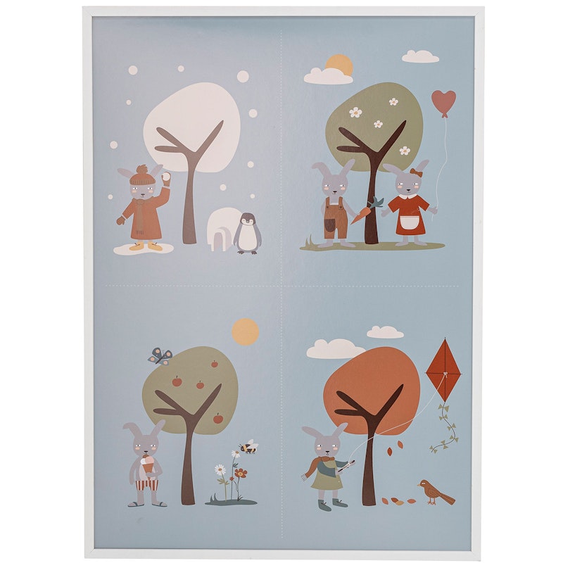 Oya Ramme med Plakat 72x52 cm, Hvit