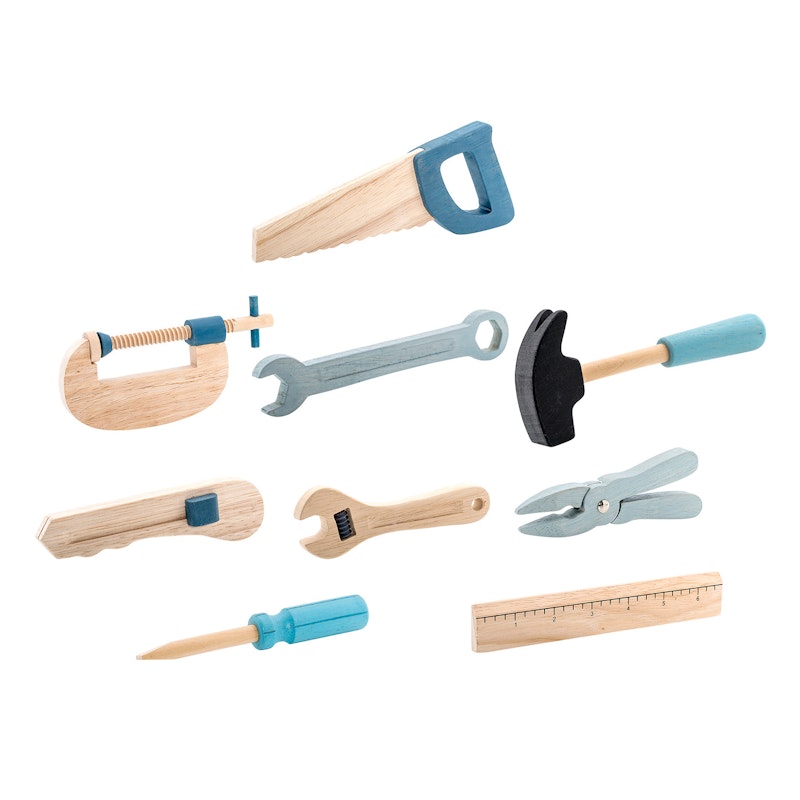 Toy Tool 9-pk, Natur/Blå/Grå/Sort