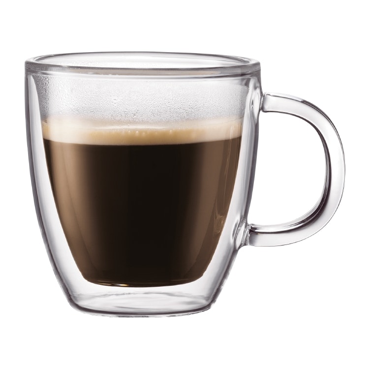 Bodum Bistro Dobbeltvegget Espressokopp 15 Cl 2-pk -  Espressokopper Glass Klar - 10602-10