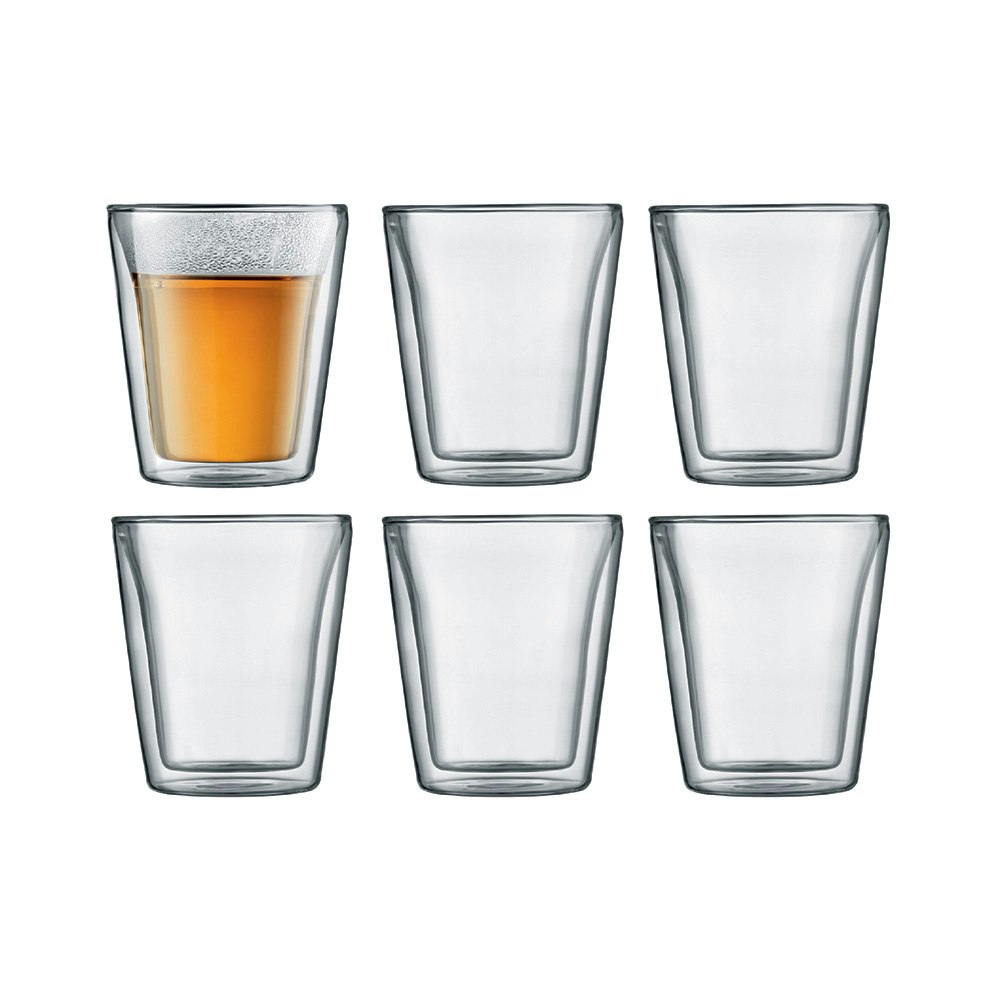 Bodum  Canteen Dobbeltvegget  20 Cl 6-pk -  Kaffekopper Glass Klar - 10109-10-12