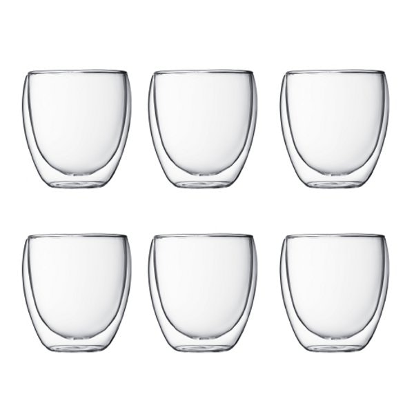 Bodum Pavina Dobbeltvegget  25 Cl 6-pk -  Kaffekopper Glass Klar - 4558-10-12