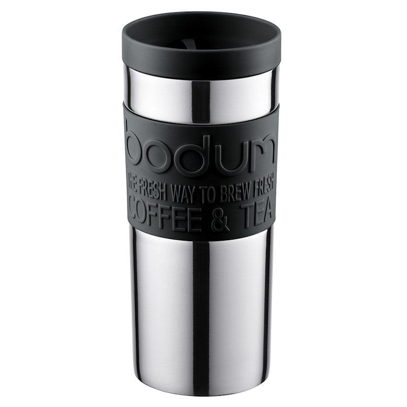 TRAVEL MUG Med Lokk 35 cl, Sort