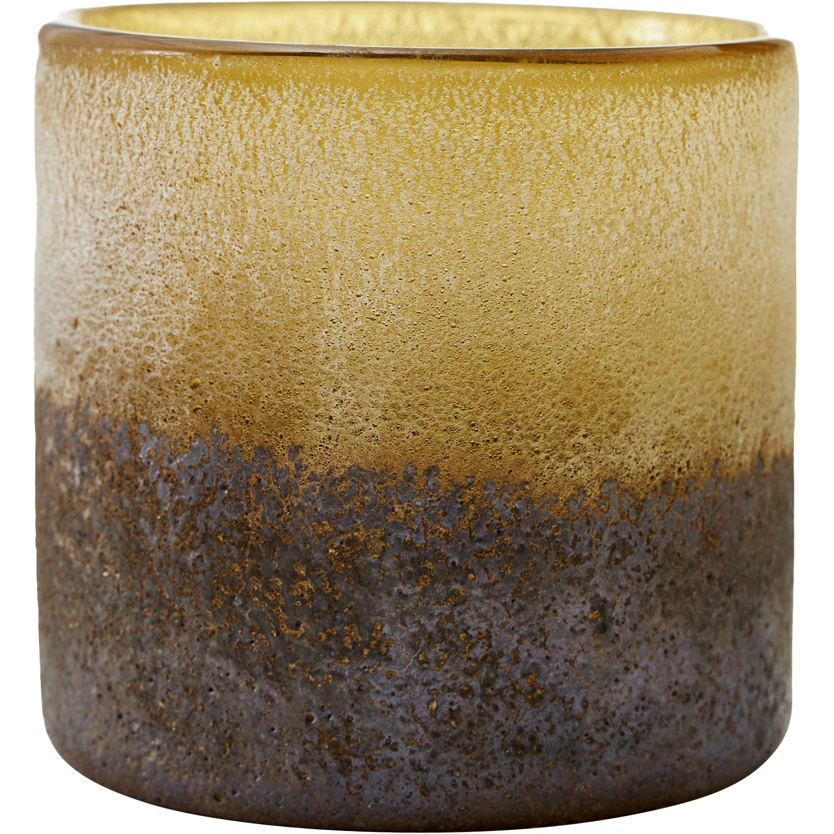 Boel&Jan Aria Lyslykte  / Gr&aring; 15 Cm -  Lyslykter Glass Brun - 8090186