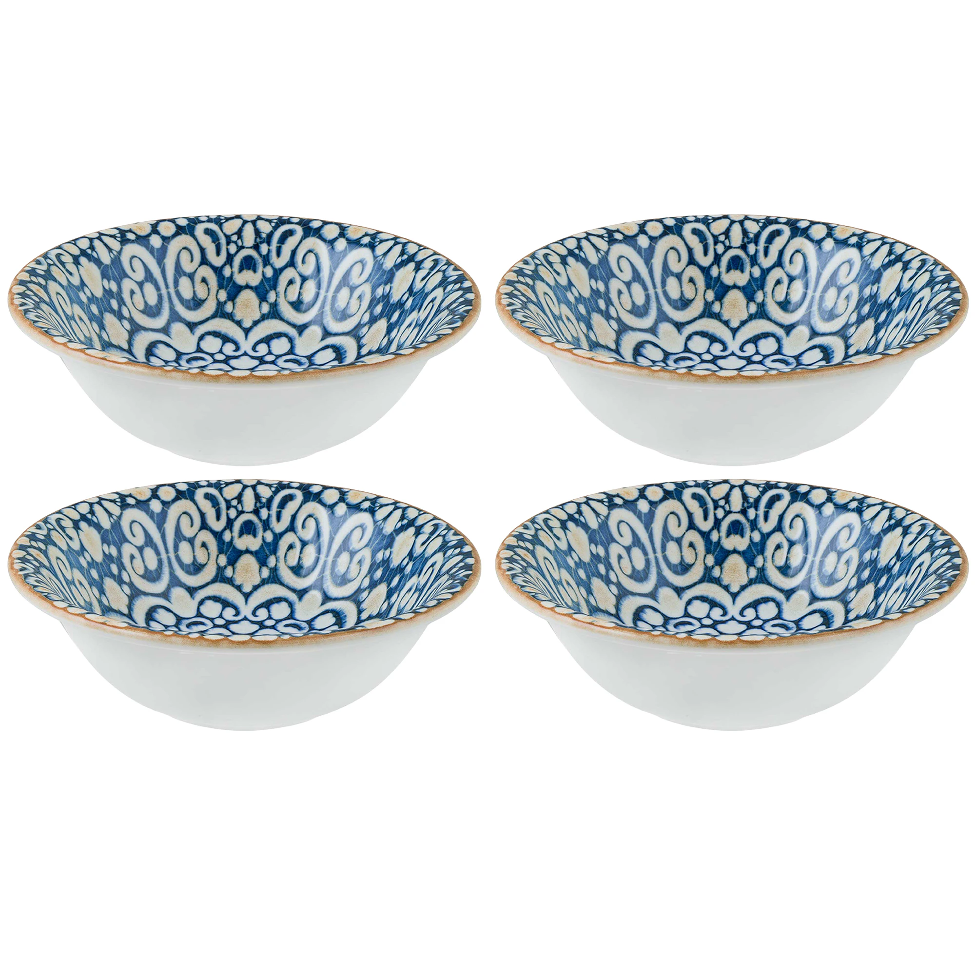 Bonna Alhambra Sk&aring;l 16 Cm 4-pk - Serveringssk&aring;ler Porselen Bl&aring; - ALHGRM16KSX4