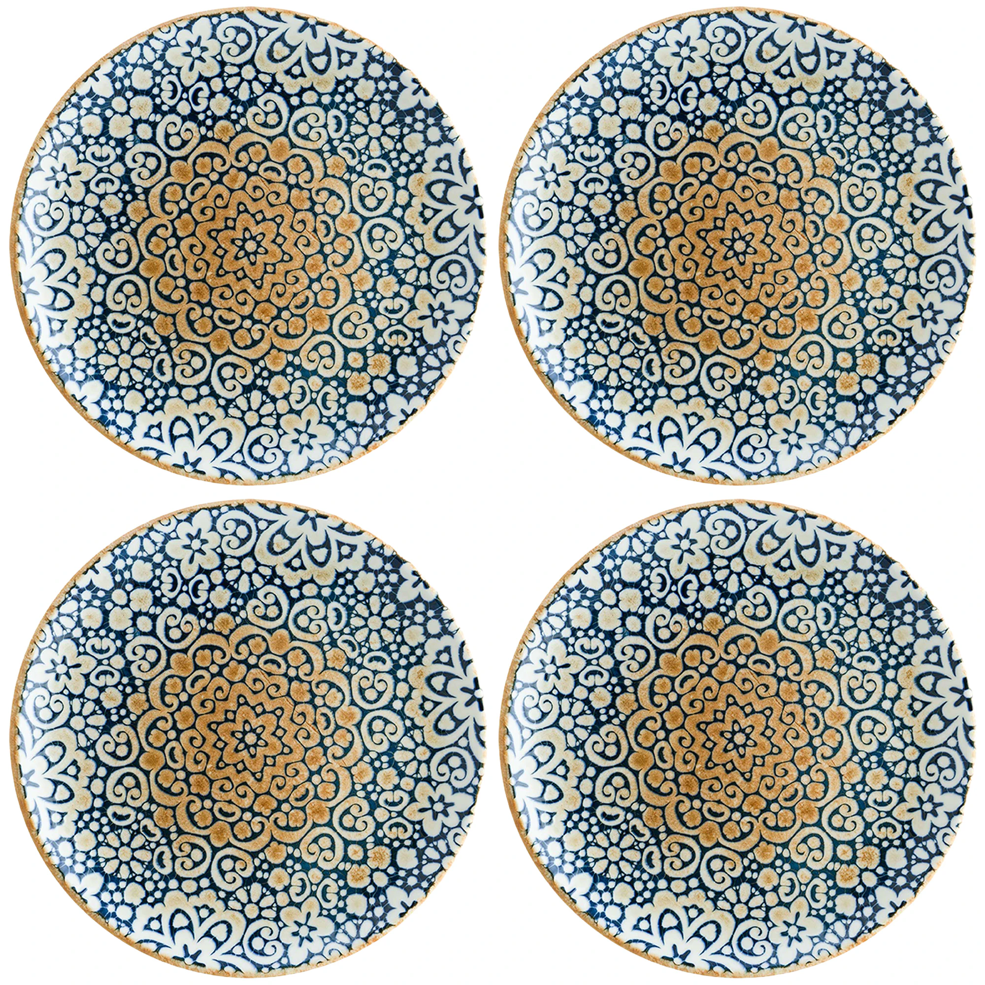 Bonna Alhambra Tallerken 27 Cm 4-pk - Tallerkener Porselen Bl&aring; - ALHGRM27DZX4