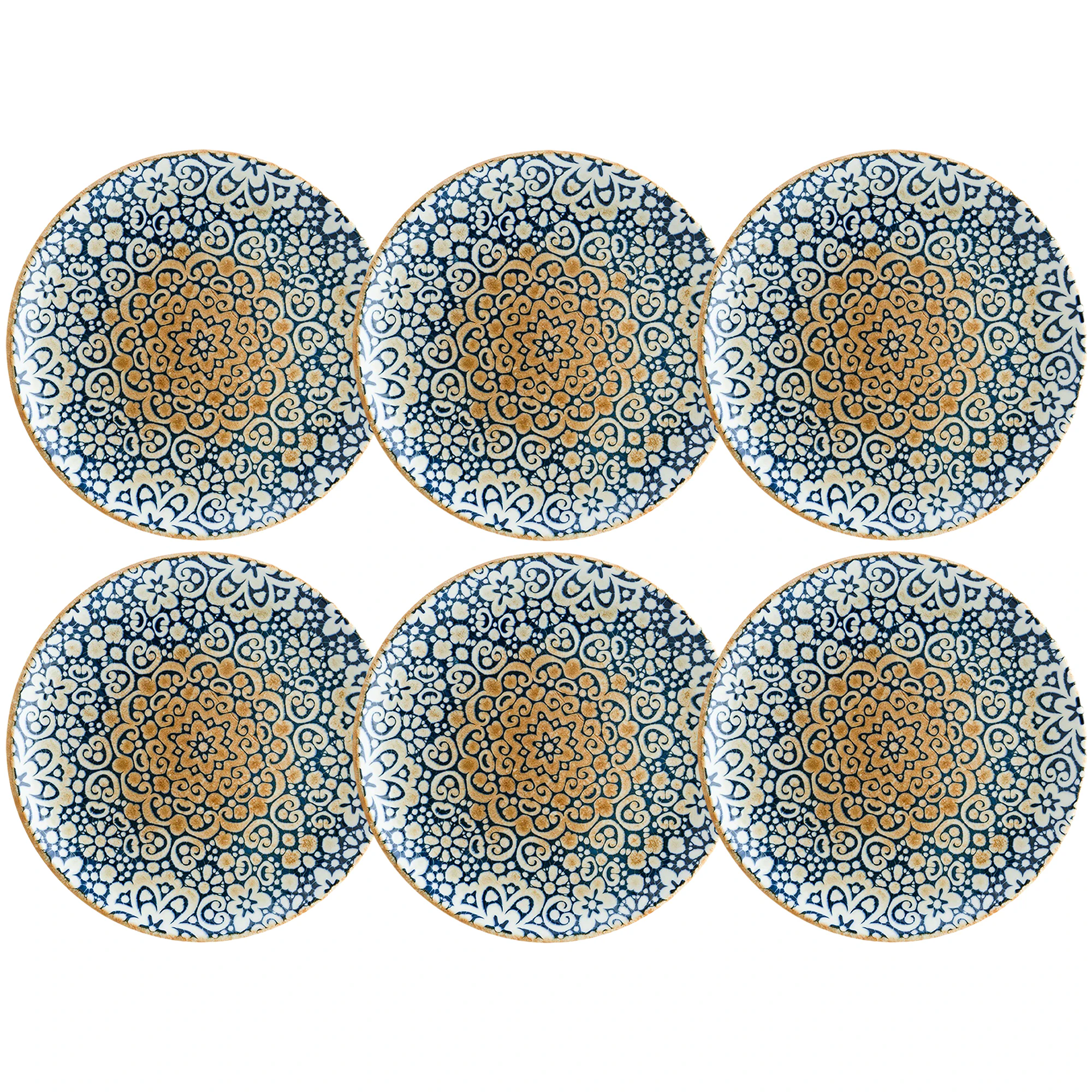 Bonna Alhambra Tallerken 27 Cm 6-pk - Tallerkener Porselen Bl&aring; - ALHGRM27DZX6