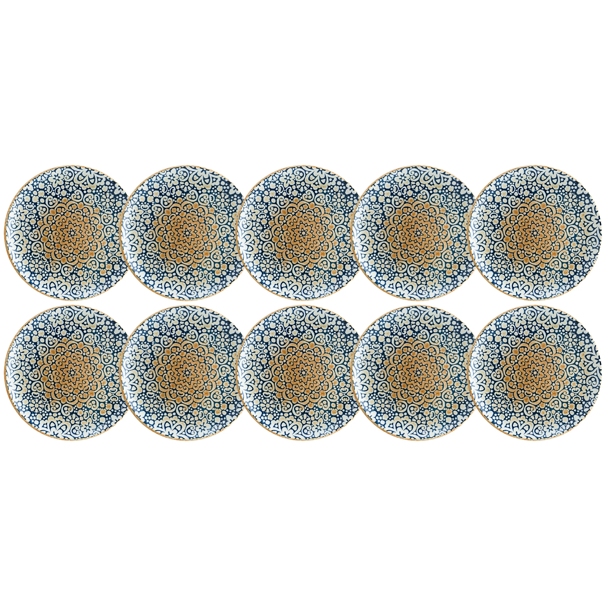 Bonna Alhambra Tallerken 27 Cm 10-pk - Tallerkener Porselen Bl&aring; - ALHGRM27DZX10