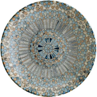 Bonna Luca Mosaic Dyp Tallerken 25 Cm -  Dype tallerkener Porselen Bl&aring; - LUCMZBLM25CK