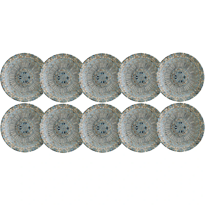 Luca Mosaic Dyp Tallerken 25 cm, 10-pk