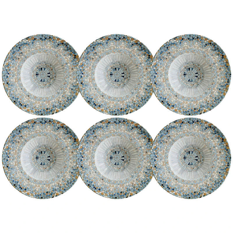 Luca Mosaic Dyp Tallerken 28 cm, 6-pk