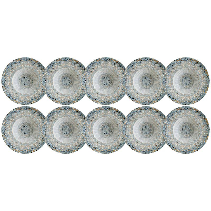 Luca Mosaic Dyp Tallerken 28 cm, 10-pk