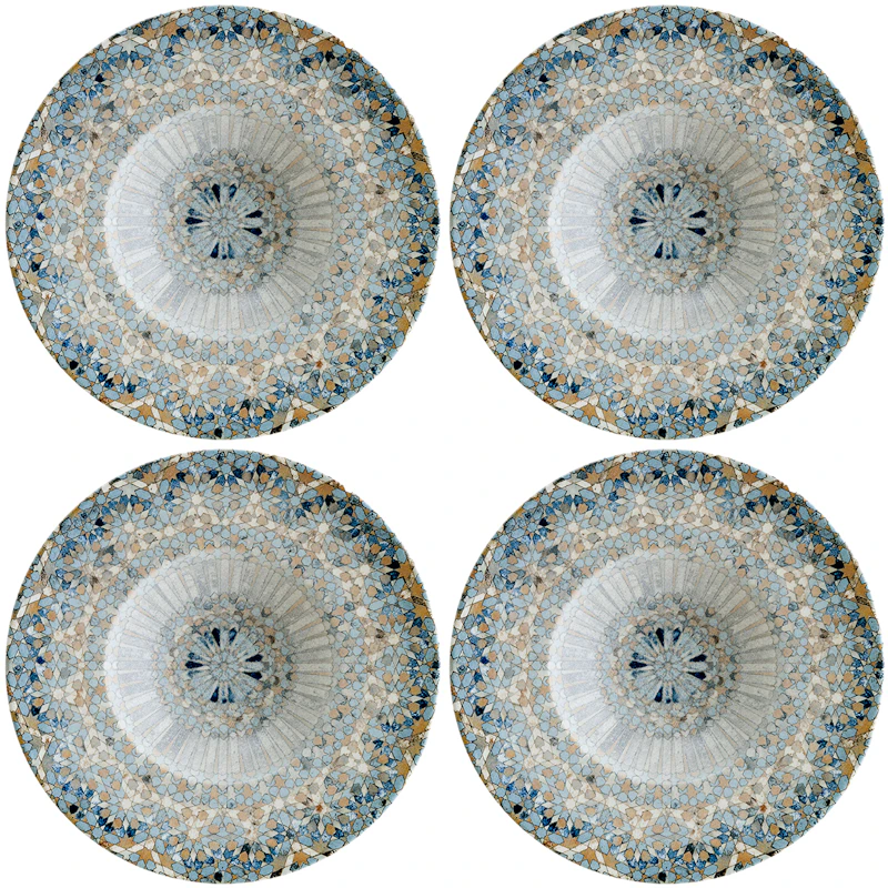 Luca Mosaic Dyp Tallerken 28 cm, 4-pk