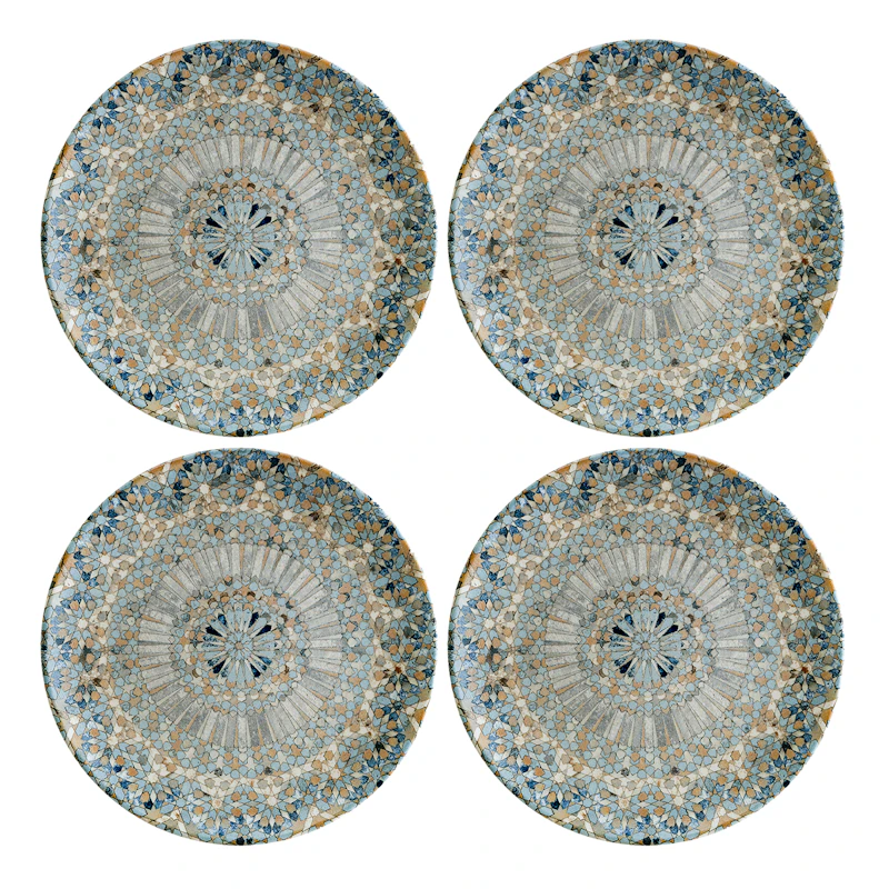 Luca Mosaic Sidetallerken 21 cm, 4-pk