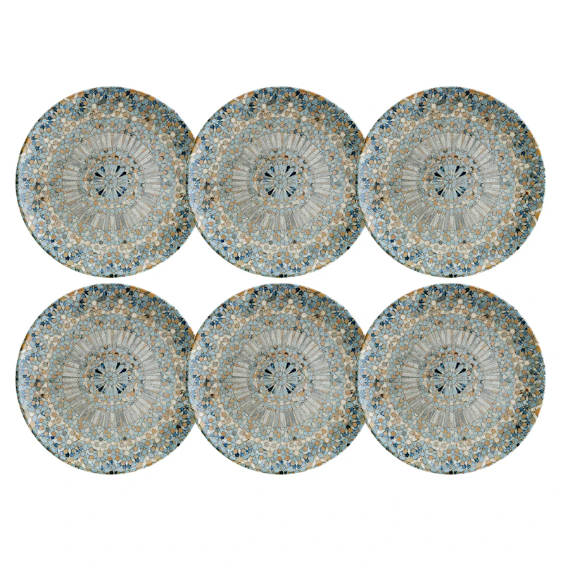 Luca Mosaic Sidetallerken 21 cm, 6-pk