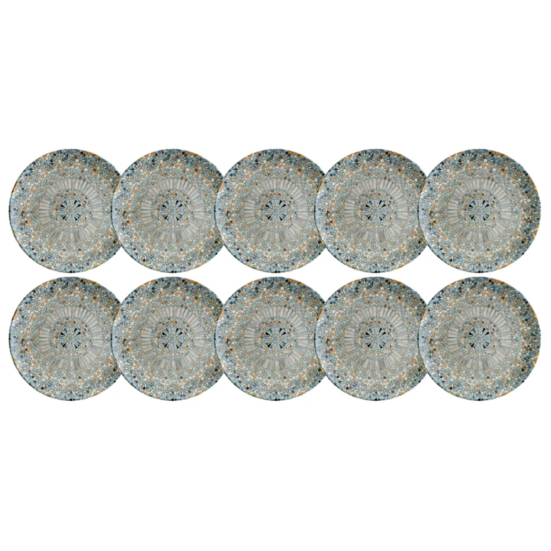 Luca Mosaic Sidetallerken 21 cm, 10-pk