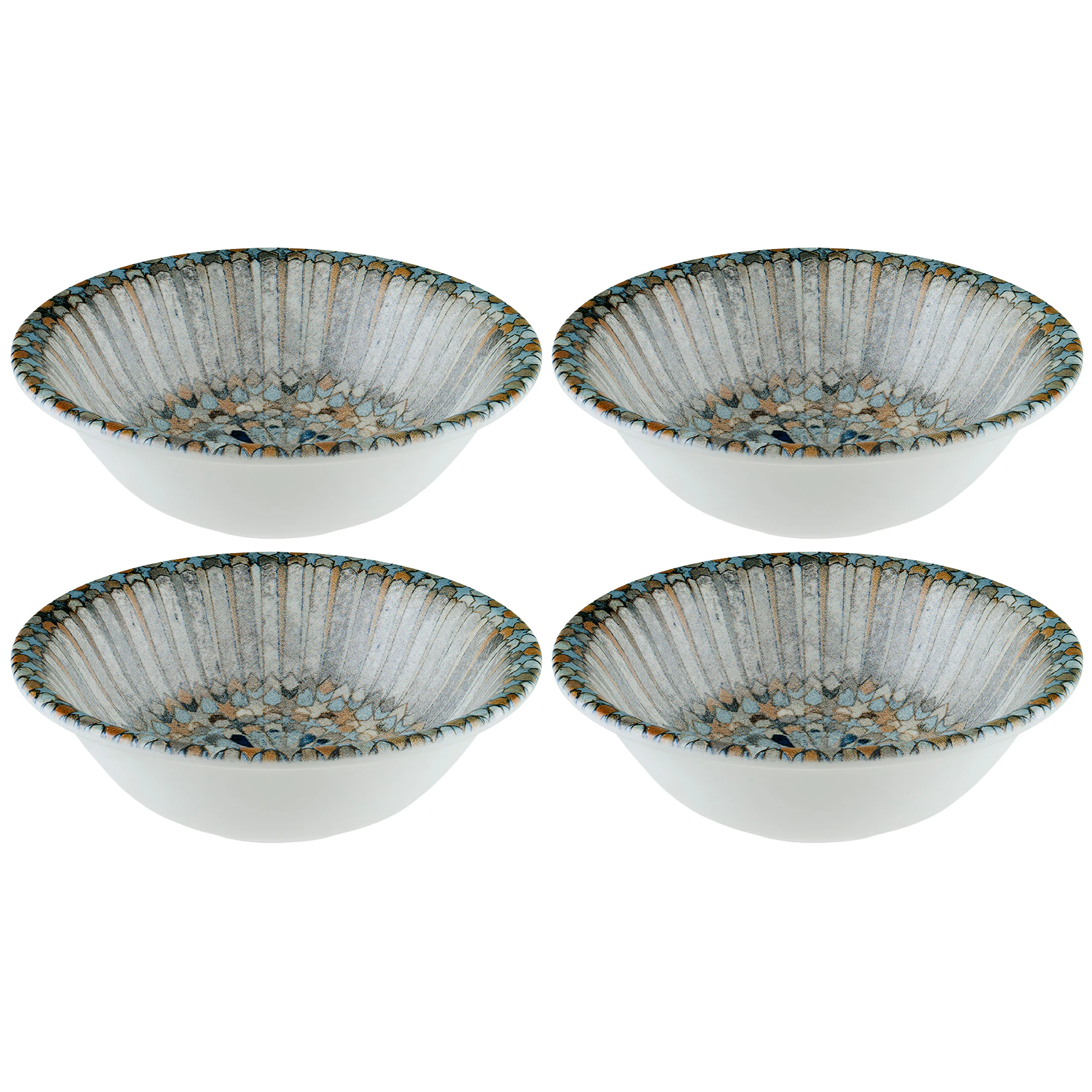 Bonna Luca Mosaic Sk&aring;l 16 Cm 4-pk - Serveringssk&aring;ler Porselen Multi - LUCMZGRM16KSX4