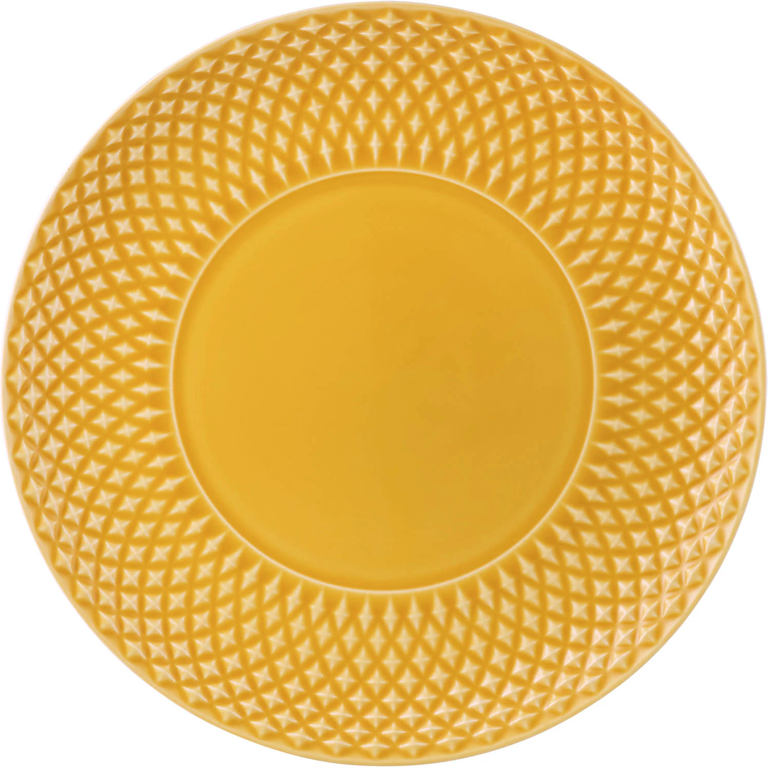 Bordallo Pinheiro Bicos Tallerken &Oslash;23 Cm  -  &Oslash;vrige Fat & Tallerkener Steingods Gul - 65032274