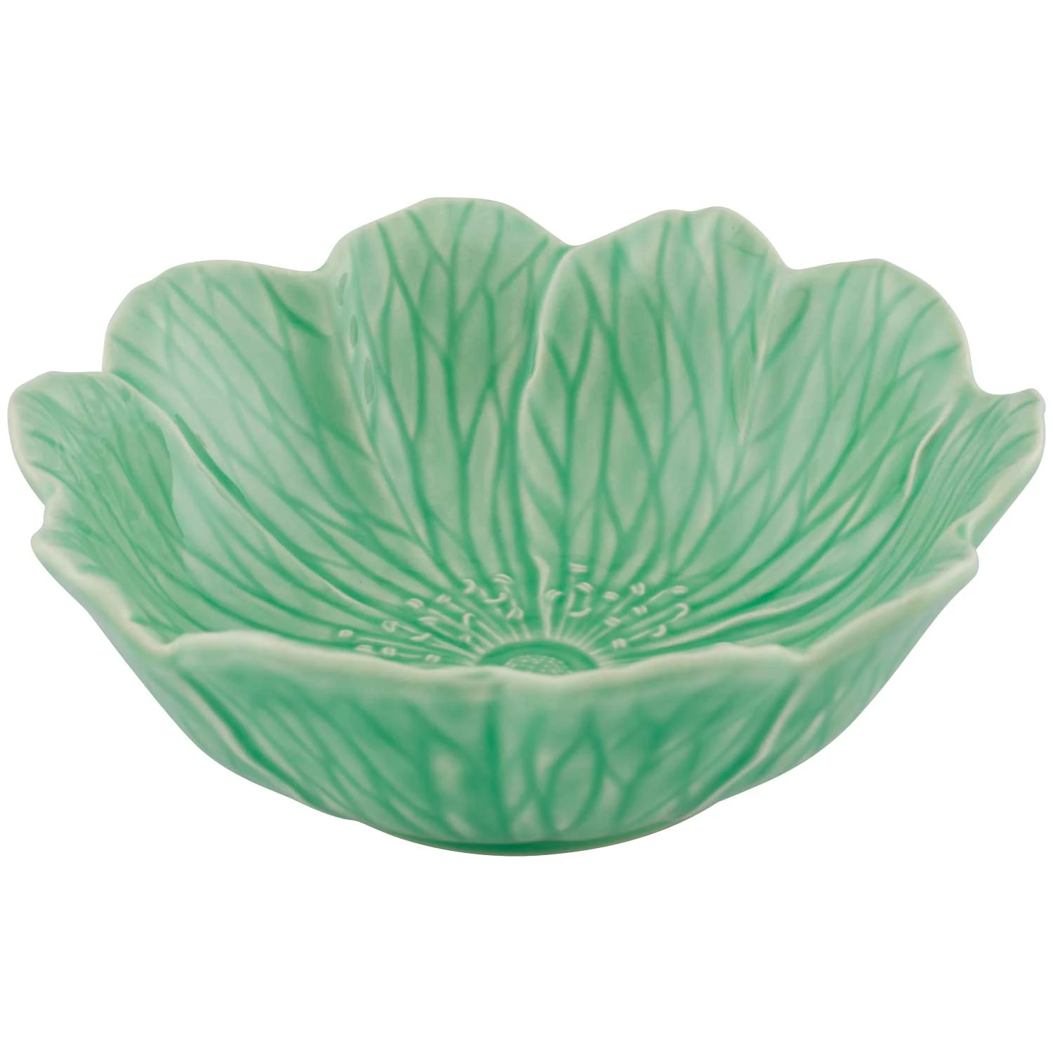 Bordallo Pinheiro Flora Sk&aring;l 17 Cm - Serveringssk&aring;ler Steingods Gr&oslash;nn - 65030820