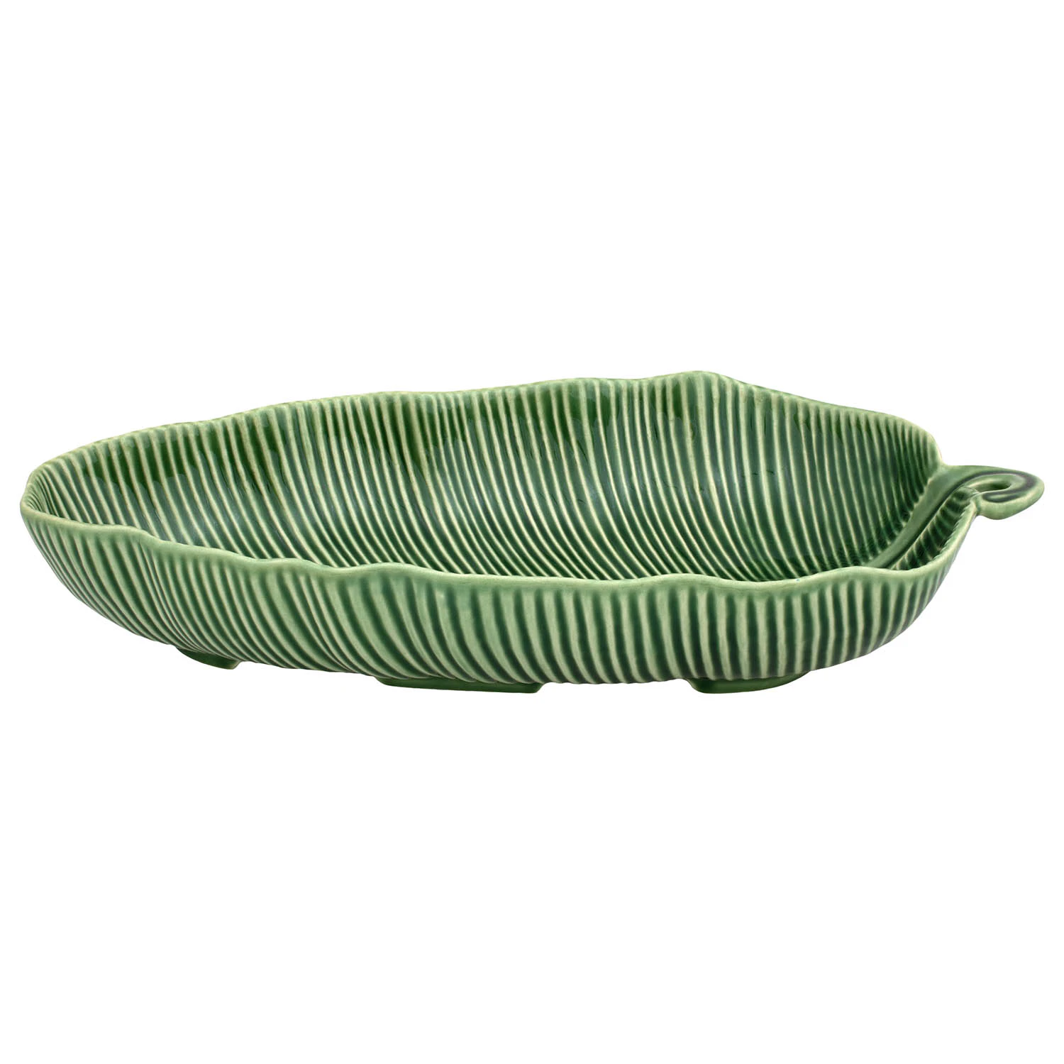 Bordallo Pinheiro Leaves Banana Leaf Salatbolle 20x39,5 Cm -  Salatsk&aring;ler Fajanse Gr&oslash;nn - 65003310