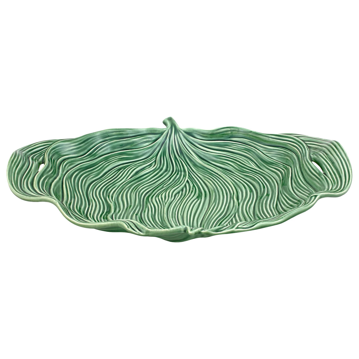 Bordallo Pinheiro Leaves Folhas Serveringsfat 33x44,5 Cm -  Serveringsfat Fajanse Gr&oslash;nn - 65003477