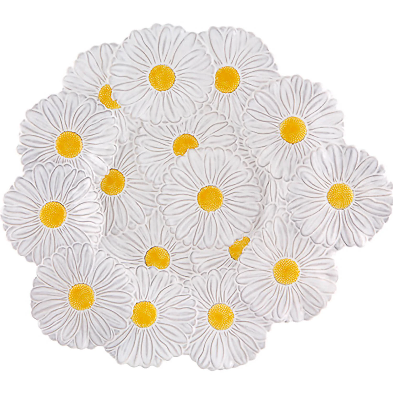 Bordallo Pinheiro Maria Flor Tallerken 47 Cm  -  &Oslash;vrige Fat & Tallerkener Steingods Hvit - 65021884