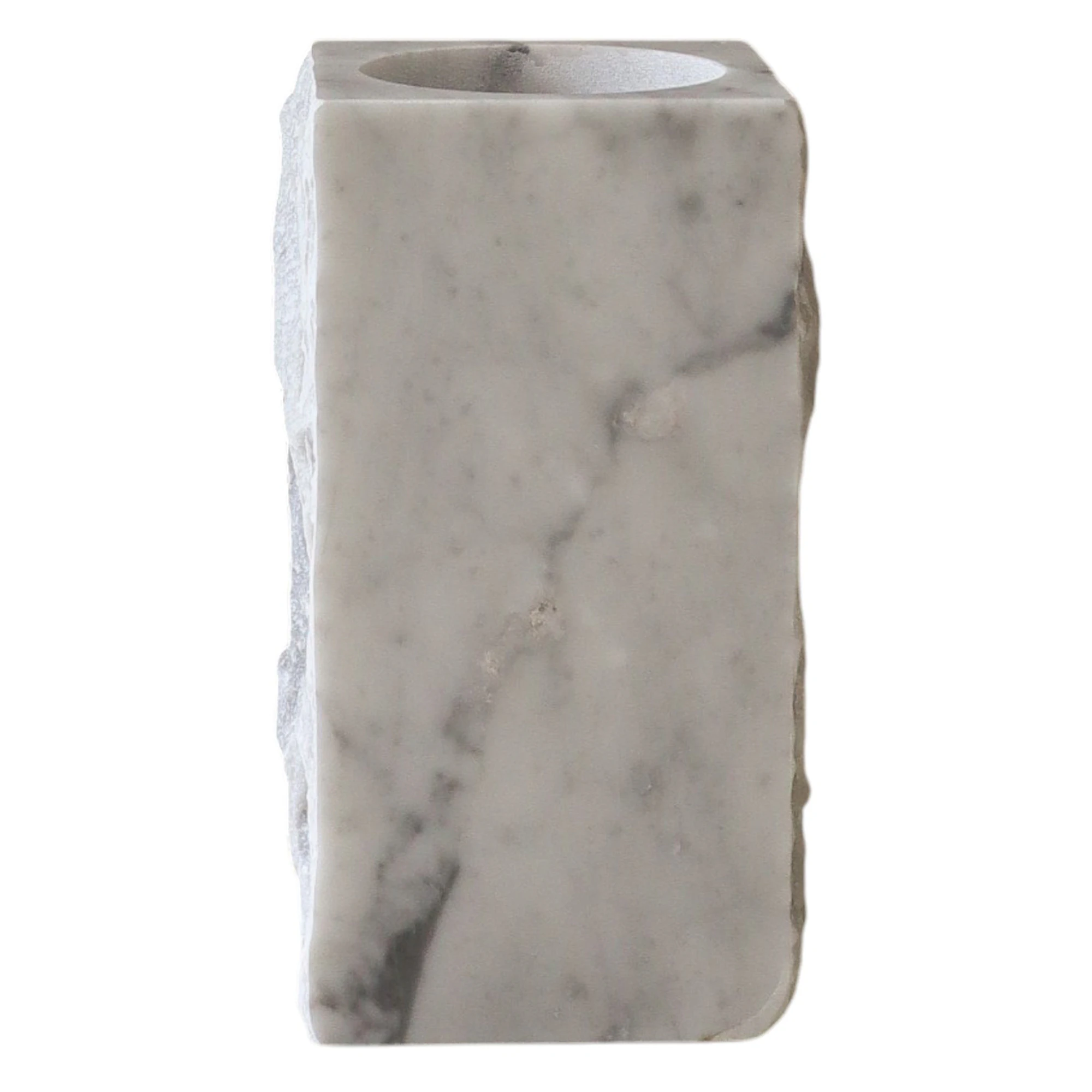 Botan&eacute; Edge Vase Large - Vaser Sten White Carrara - BOT-EDG-CARR-L