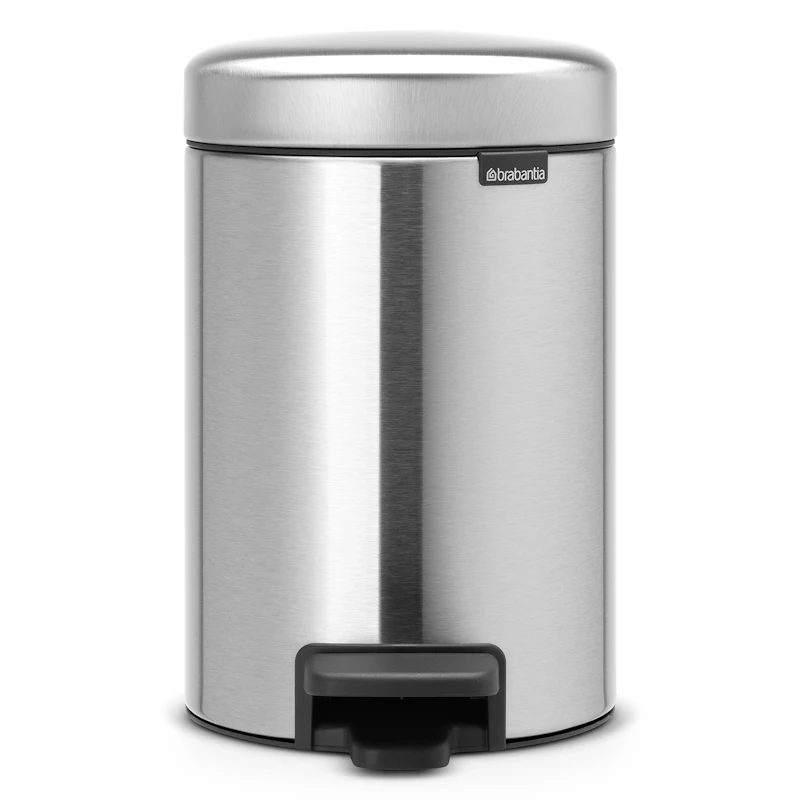 NewIcon Pedalbøtte 3L, Matte Steel