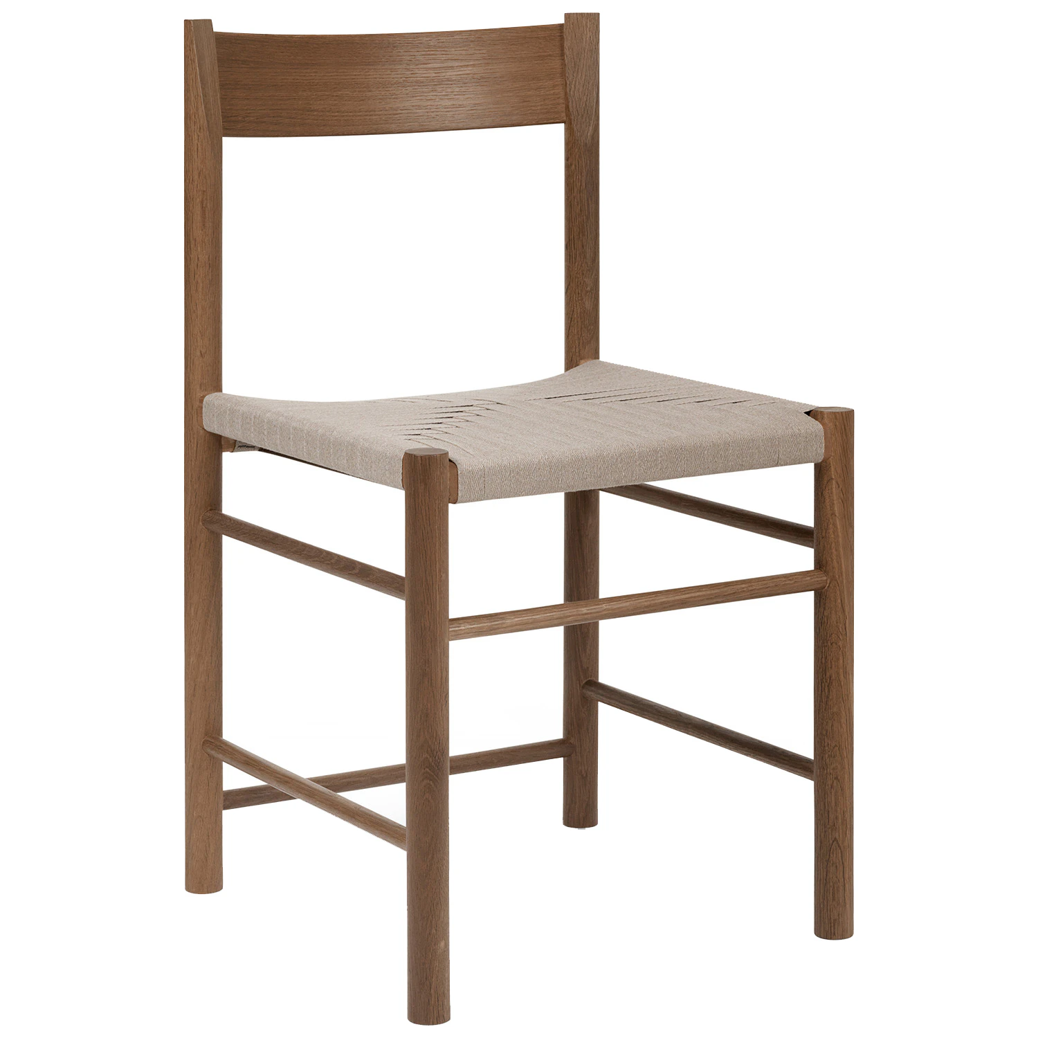 F Stol, Fumed Eik / Vevet Bånd I Lin fra Brdr. Krüger | RoyalDesign.no