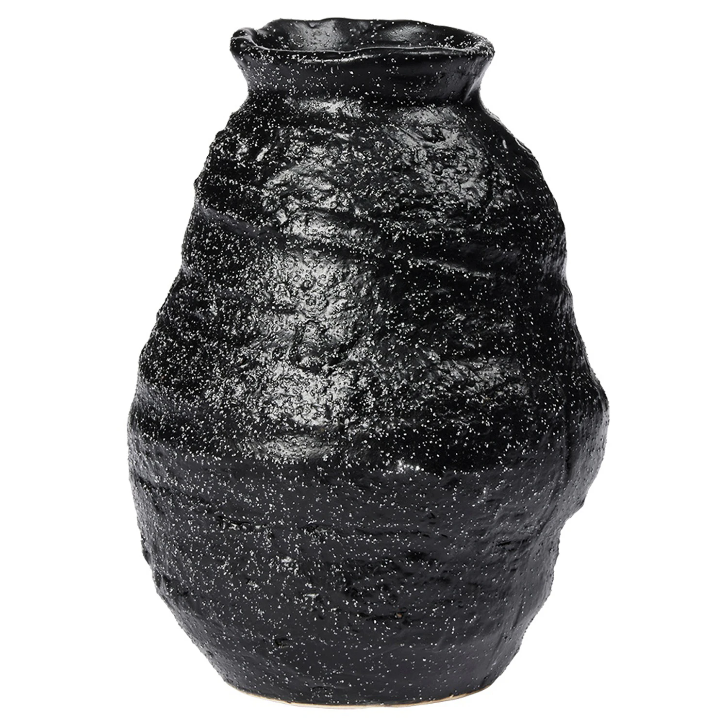 Broste Copenhagen Alma Vase  16 Cm -  Vaser Stengods Sort - 14447042